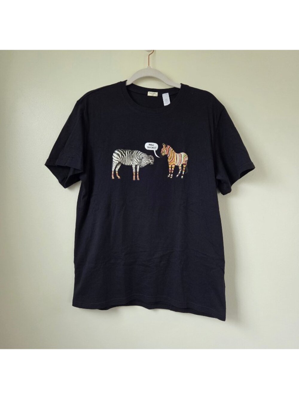 Paul Smith Men's Large Zebra Graphic T Shirt